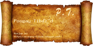 Posgay Tibád névjegykártya